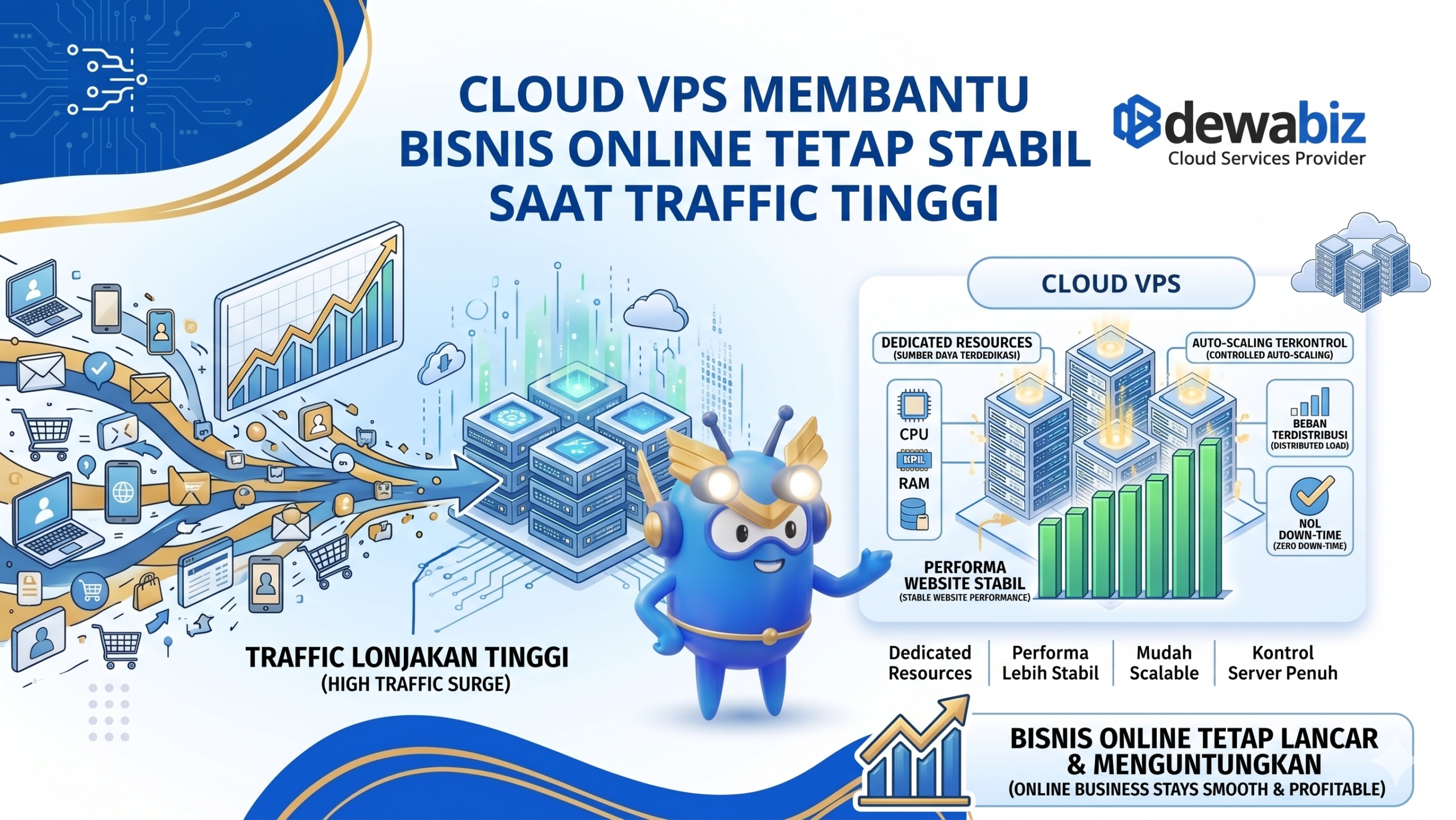 Cloud VPS Membantu Bisnis Online Tetap Stabil Saat Traffic Tinggi